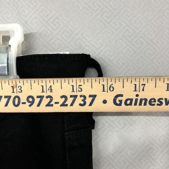 New Rue21 Jeans Premium Straight Leg Black Patch Distressed Size 30/32 Men - Picture 8 of 12